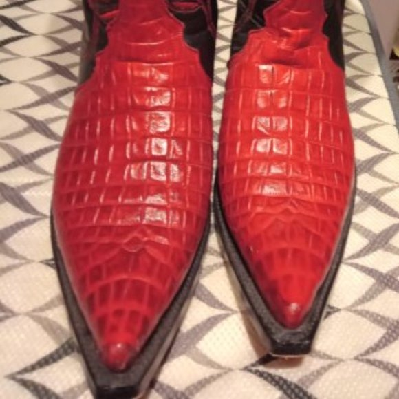 Leather Cowboy Boots - Men's 8/Women's 10 - Picture 2 of 16